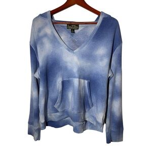 Vintage Y2K Women's Ralph Lauren V-Neck Waffle Knit Cropped Hoodie Size XL